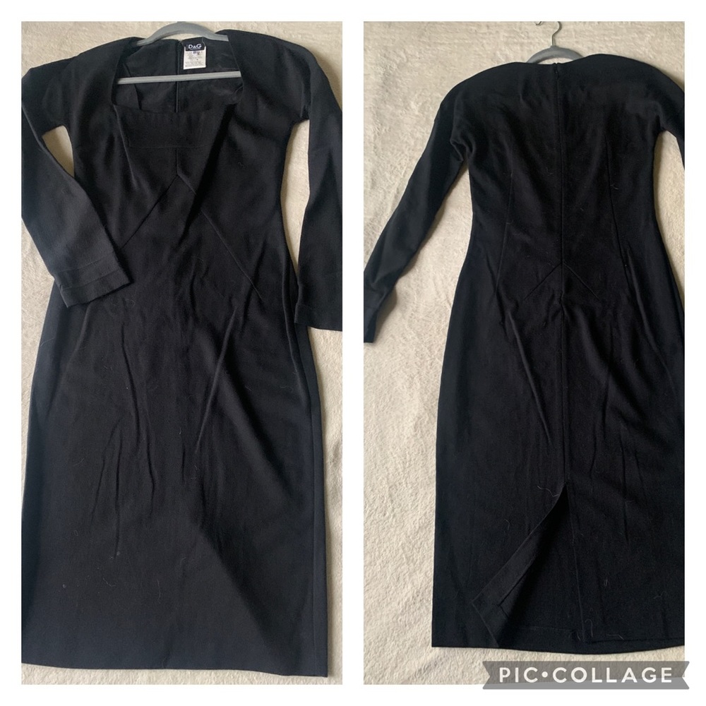 Dolce and Gabbana classic, slim fitted black dress. Size 26/40 (US size 4?)